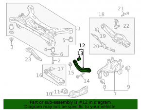 Upper rear left arm Hyundai Sonata 20-23