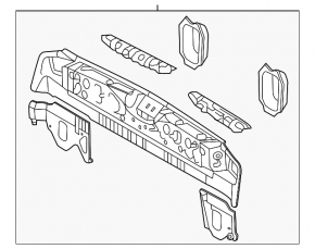 Lexus RX350 RX450h 10-15 Rear Panel with Graphite Enhancer Fangs