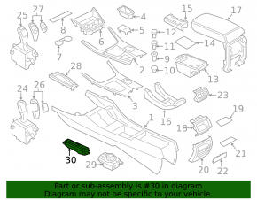 BMW X3 F25 16-17 center console button block
