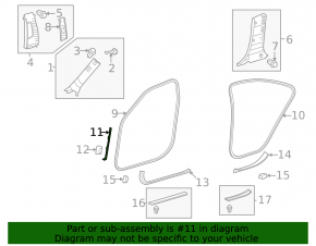 Front pillar trim middle right Lexus ES350 07-09 beige