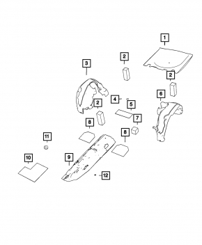 Trunk mat Jeep Compass 17-24 gray