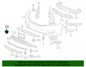 Honda Accord 13-15 Front Bumper Lower Grille Distronic Frame