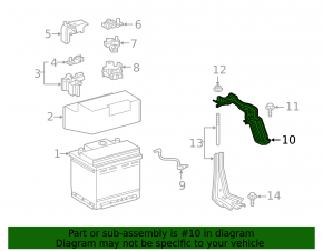Toyota Venza 21-24 battery mount, upper