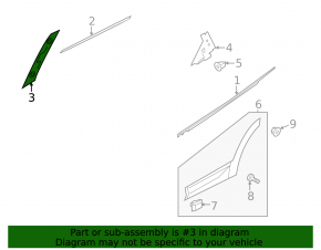Door trim side rear right Hyundai Santa FE 19- front