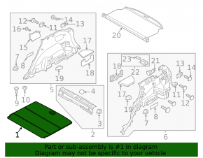 Trunk floor Hyundai Tucson 16-21 black