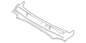 Windscreen wiper grille plastic Kia Forte 19-24 with seal
