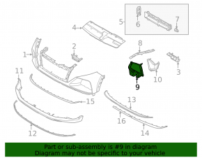 Left front bumper bracket for Hyundai Tucson 22-24
