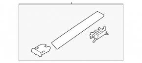 Roof lining left Kia Niro 17-22 under the railing, two parts