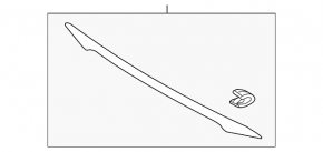 Trunk lid molding Hyundai Sonata 11-15 chrome
