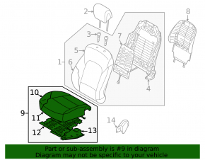 Left passenger seat runner for Hyundai Santa FE Sport 13-18