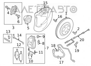 Brake pad wear sensor front left Audi A6 C8 19-