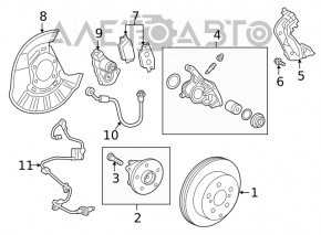 Rear right brake hose for Toyota Rav4 19-25 AWD