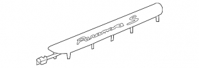 Door sill insert front left Porsche Panamera 13-16 carbon, GTS with illumination