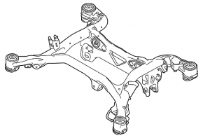 Rear subframe for Porsche Cayenne 19-26