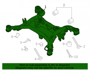 Rear subframe for Porsche Cayenne 19-26