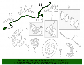 ABS sensor wire, rear right, Mercedes A-class V177 19-22