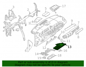 Mercedes X247 GLB 20-26 lower passenger footwell trim panel