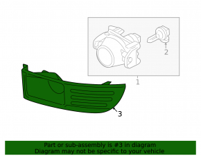 Fog light frame left Ford Flex 13-19