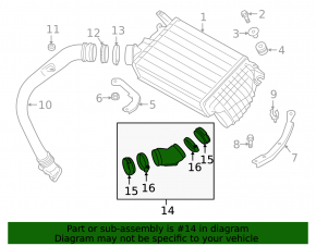 Air pipe left Subaru Forester 14-18 SJ 2.0