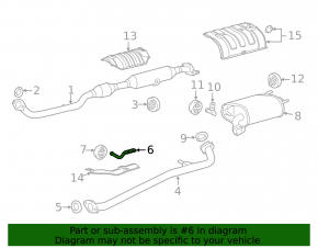 Muffler bracket central Lexus ES300h ES350 13-18