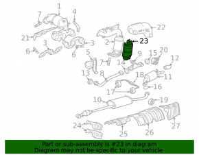 Exhaust manifold protection front lower Lexus RX400h 06-09