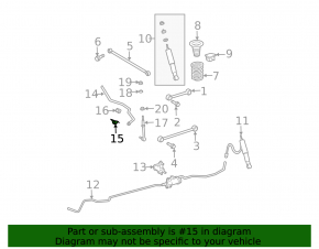 Left rear stabilizer bar bracket for Lexus GX 03-09