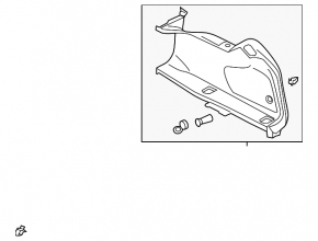 Right arch trim Audi A6 C8 19- black
