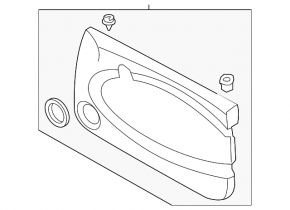 Door trim card front left Mini Cooper Clubman R55 07-14 black, scratches, bumps