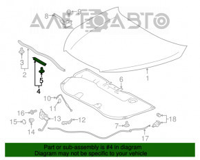 Hood Seal Small Toyota Highlander 14-19