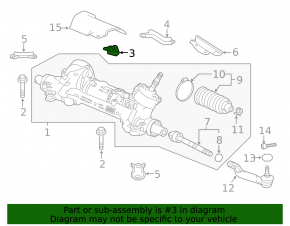 Steering rack bracket rear right Honda Accord 18-22