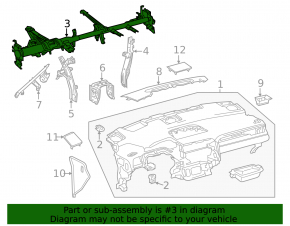 Lexus RX350 RX450h 16-19 Torpedo Reinforcement Pipe