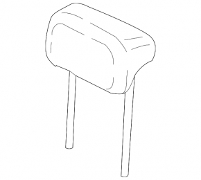 Rear center headrest for VW Tiguan 18-21, gray, leather, dry-cleanable