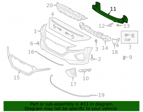 Front Bumper Reinforcement with Fangs Hyundai Ioniq 17-22