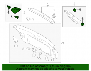 Right trunk door trim Mitsubishi Outlander Sport ASX 10- black, scratch