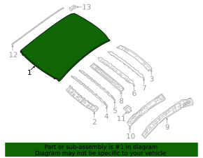 Metal roof for Nissan Altima 13-18 without sunroof