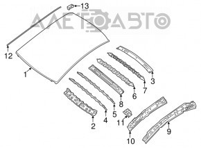 Metal roof for Nissan Altima 13-18 without sunroof