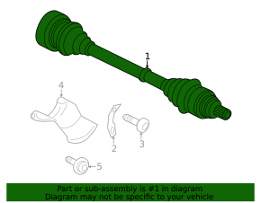 Drive axle rear left Audi Q5 80A 18-24 3.0T