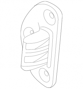 Upper left trunk door bumper Kia Niro 23- on the body