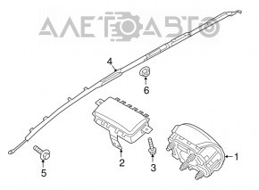 Left side curtain airbag for Kia Sorento 16-20, rusty squib