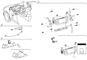 Tape recorder radio Toyota Rav4 13-18 monitor usa