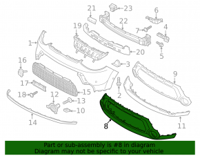 Bumper front bare lower Kia Soul 14-16 pre-rest solid