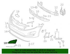 Left fog light frame for Kia Optima 2014-2016 hybrid
