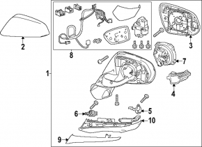 Lexus NX300 NX300h 18-21 Left Side Mirror Motor