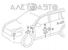 Toyota Highlander 14-19 SRS airbag computer module