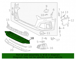 Front bumper protection for the Audi A5 F5 20-25 S-Line