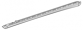 Left threshold Mercedes W213 E 300/350/400/450/53/63 17-20 under moldings, Luxury, graphite