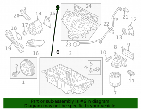 Oil dipstick Ford Edge 15-18 2.0T