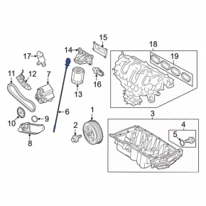 Oil dipstick Ford Edge 15-18 2.0T