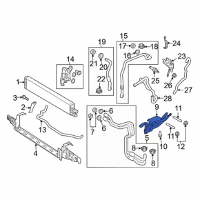 Lincoln MKC 15-19 transmission cooling radiator