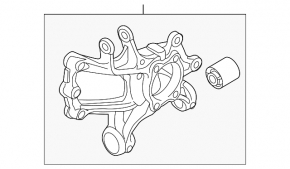 Rear right trunnion Mazda 6 13-17 long stud